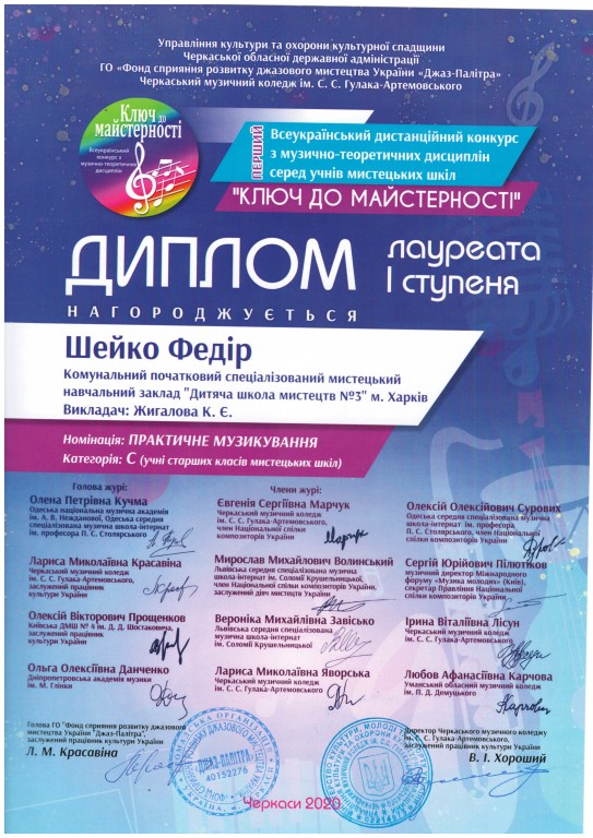 Шейко Федiр ДШМ№3
